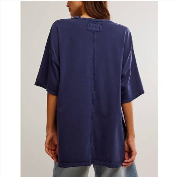 FREE PEOPLE NWT Devon Tee / Eclipse - small (oversized) - Picture 4 of 12